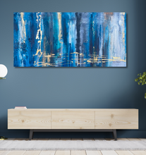 Load image into Gallery viewer, Forces of Blue 48" x 24"