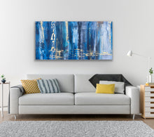 Load image into Gallery viewer, Forces of Blue 48" x 24"