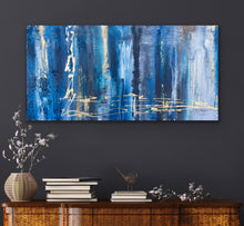 Load image into Gallery viewer, Forces of Blue 48" x 24"