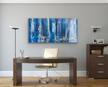 Load image into Gallery viewer, Forces of Blue 48" x 24"